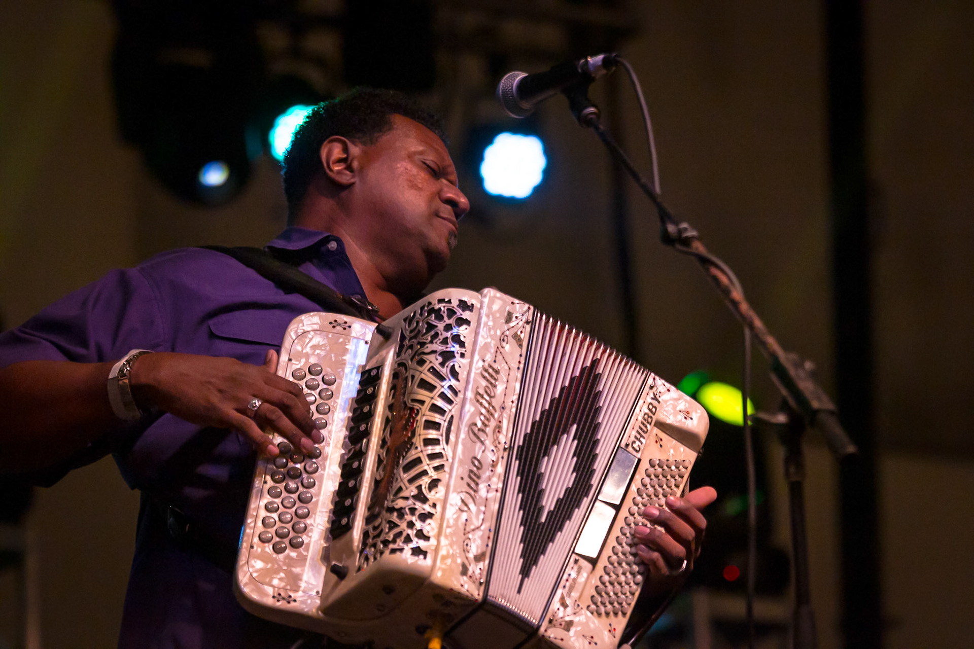 A Little Zydeco at The Baton Rouge BluesFest - Chubby Carrier on Stage