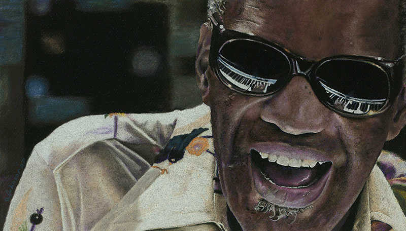 Ray Charles / Pastel on Paper