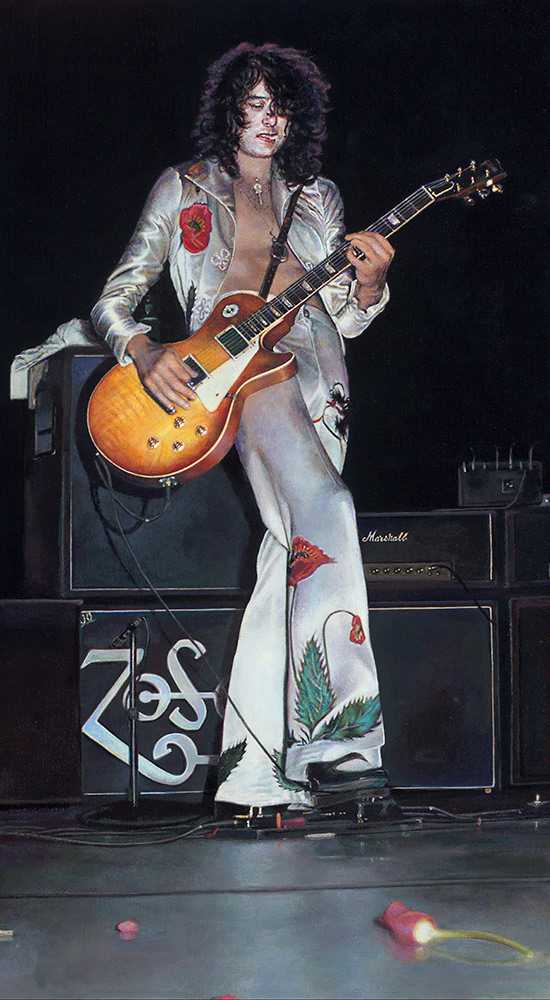 Jimmy Page 1977  (Acrylic On Board)