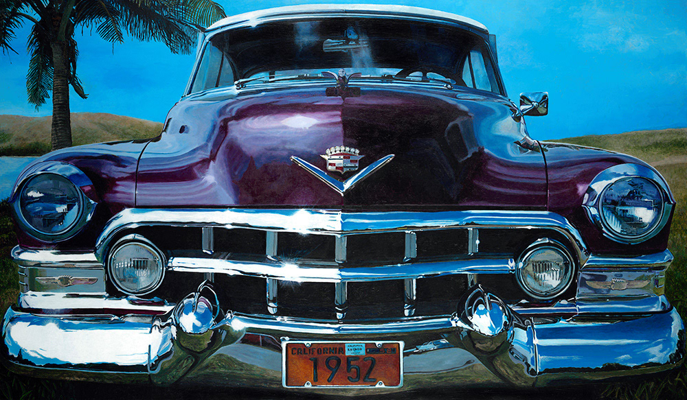 California Cadillac / Acrylic on Board