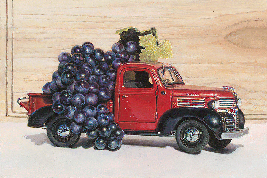 Grape Truck / Acrylic on Board
