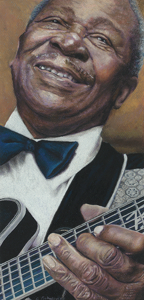Mr BB King (Pastel On Paper)