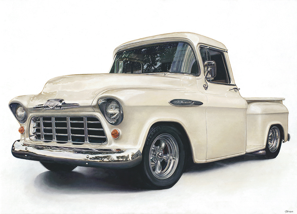 1956 3200 Chevrolet / Acrylic on Board