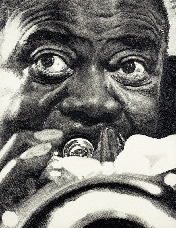 Mr Louie Armstrong  (Graphite On Paper)
