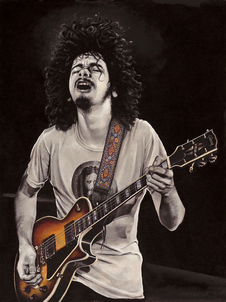 Carlos Santana (Acrylic On Board)