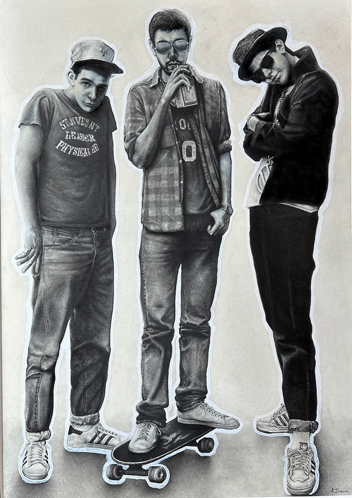 Triple Trouble (Graphite On Board) 