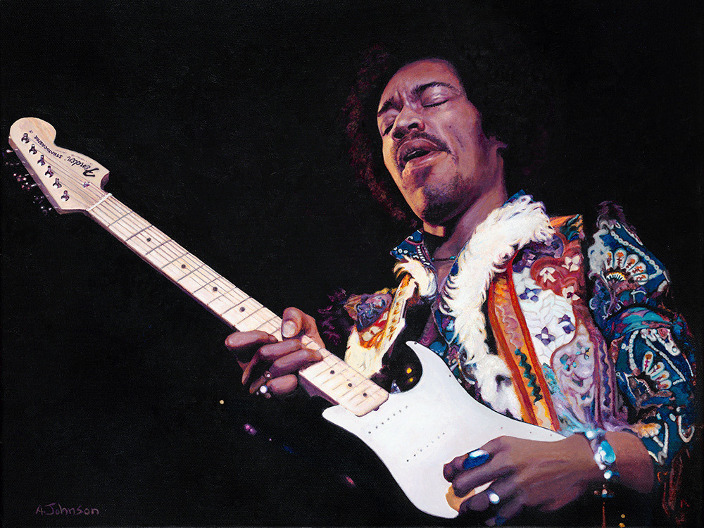 Jimi Hendrix  (Acrylic On Canvas) 
