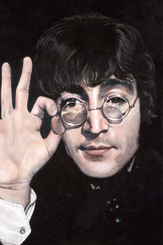 John Lennon  (Acrylic On Board)Mr BB King (Pastel On Paper)