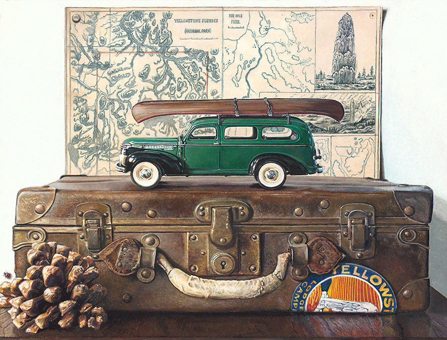 Yellowstone or Bust / Acrylic on Board