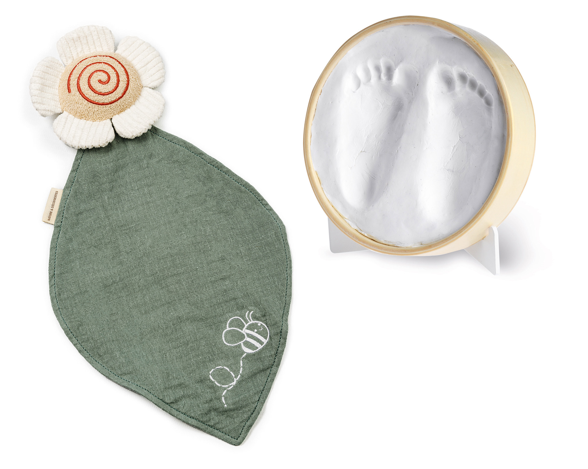 Coffret de naissance empreinte et doudou - Nature & Découvertes