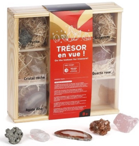 Coffret en bois pour minéraux - nature & découvertes