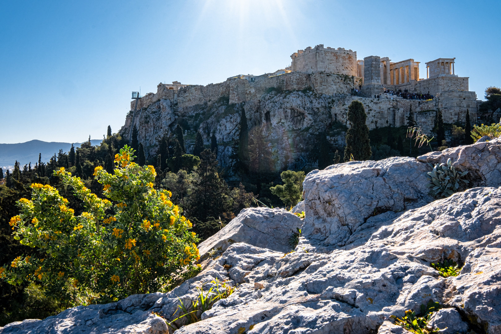 Akropolis, morgens vom Aeropag fotografiert