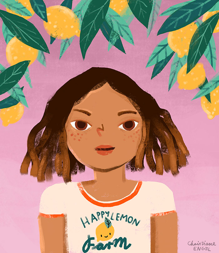 Happy Lemon Farm Girl