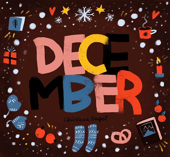 December lettering pattern