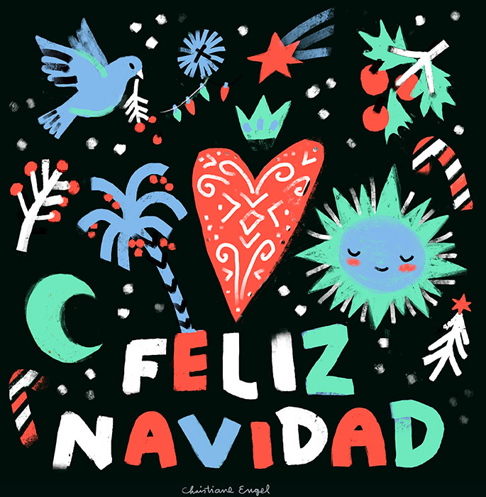 Christmas lettering pattern