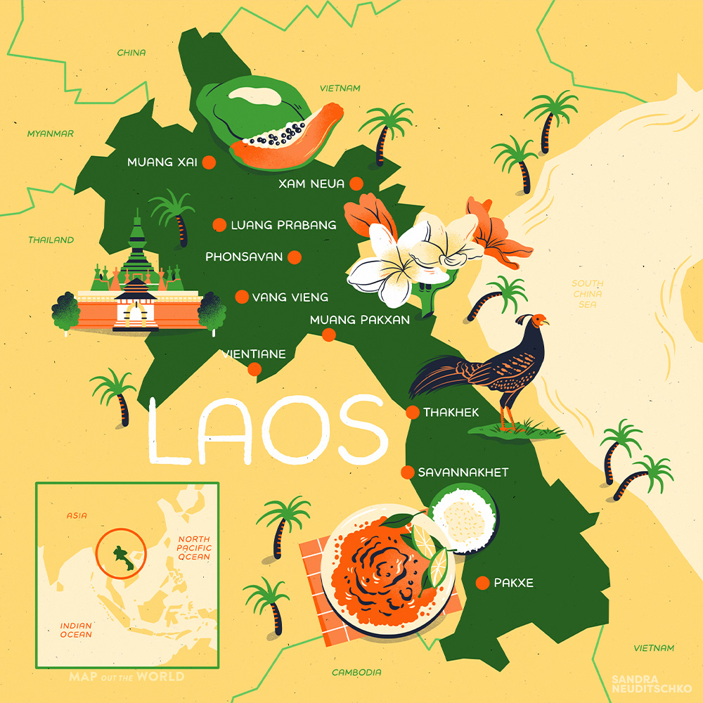 Laos (Map Out The World)