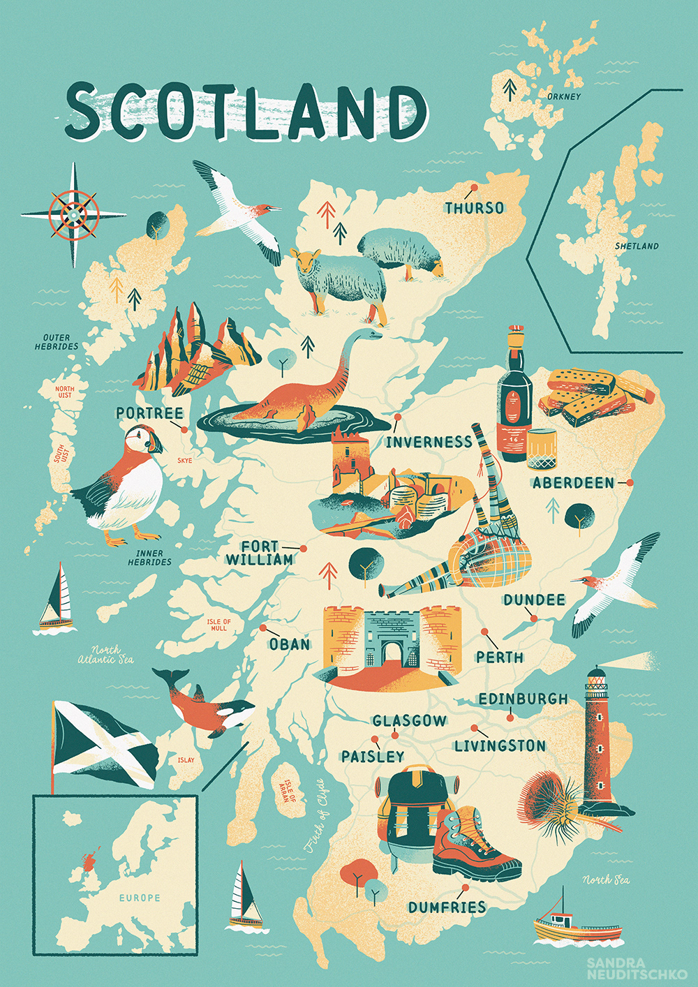 SANDRA NEUDITSCHKO | Freelance Illustrator & Map Maker - Maps