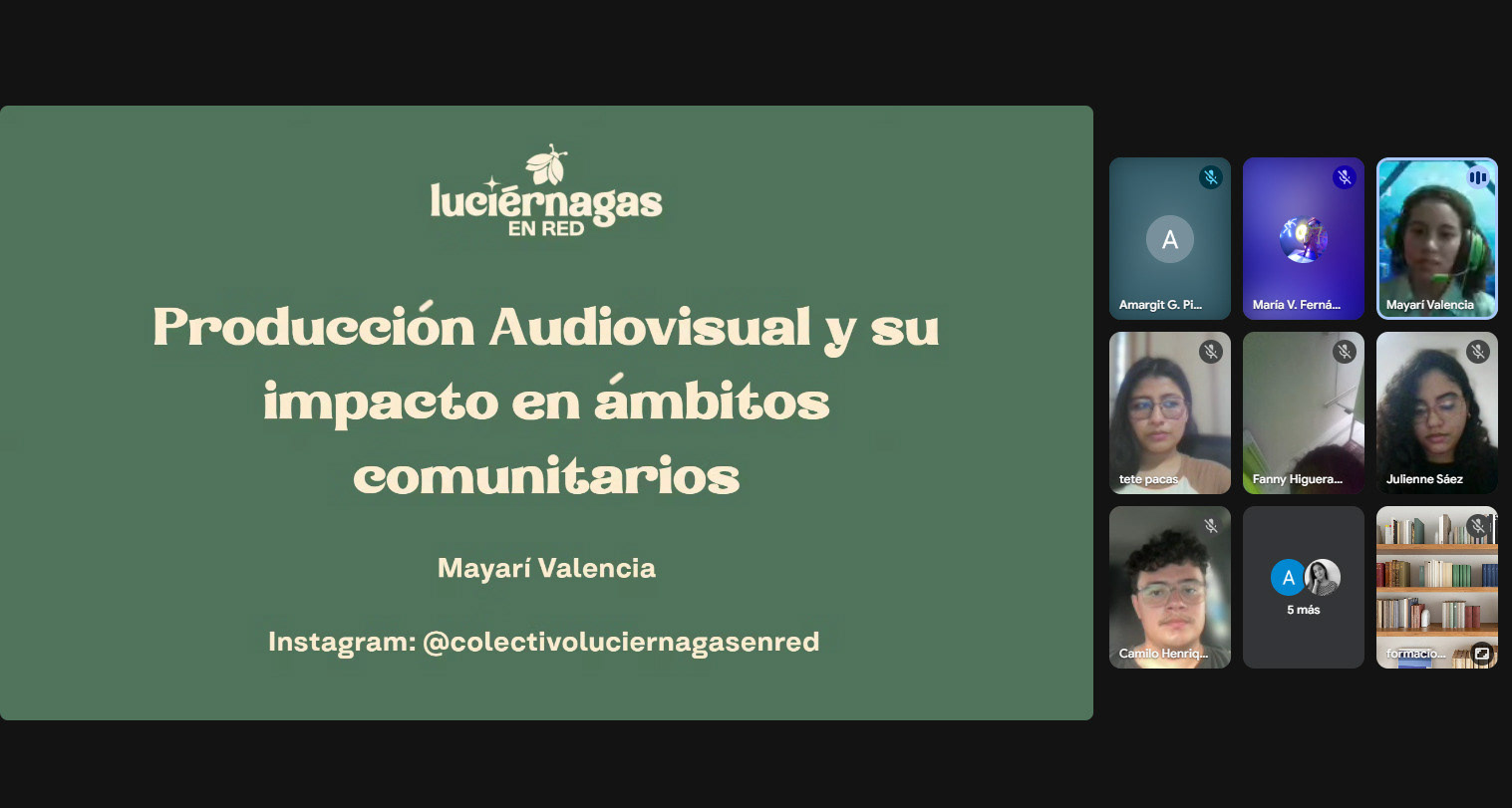 Master Class sobre Producción Audiovisual, Colectivo Luciérnagas en la Red, EL SALVADOR.