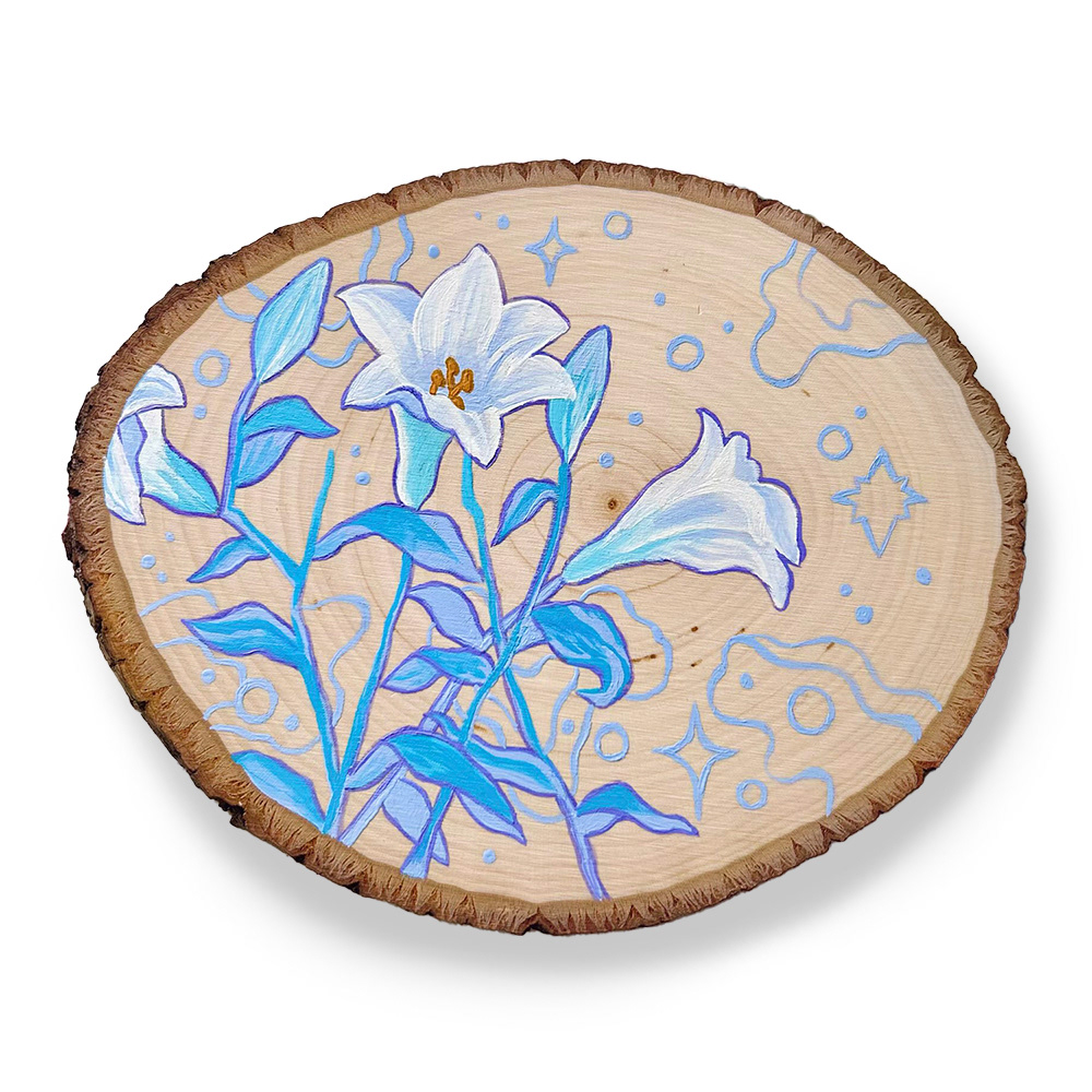 Memories of Spring - Gouache on Wood - 6x7" inch - 2023