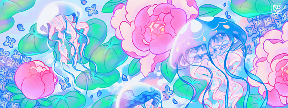 Jellyfish Garden - Adobe Photoshop - 2023