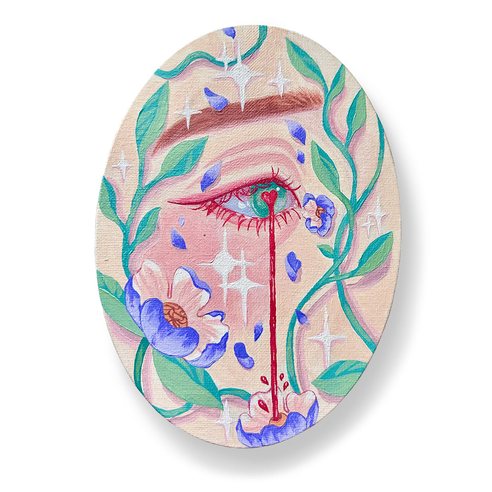 Fragile - Acrylic on Canvas - 5x7" inch - 2023