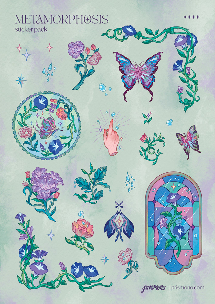 Sticker Sheet Design - Metamorphosis - 2025