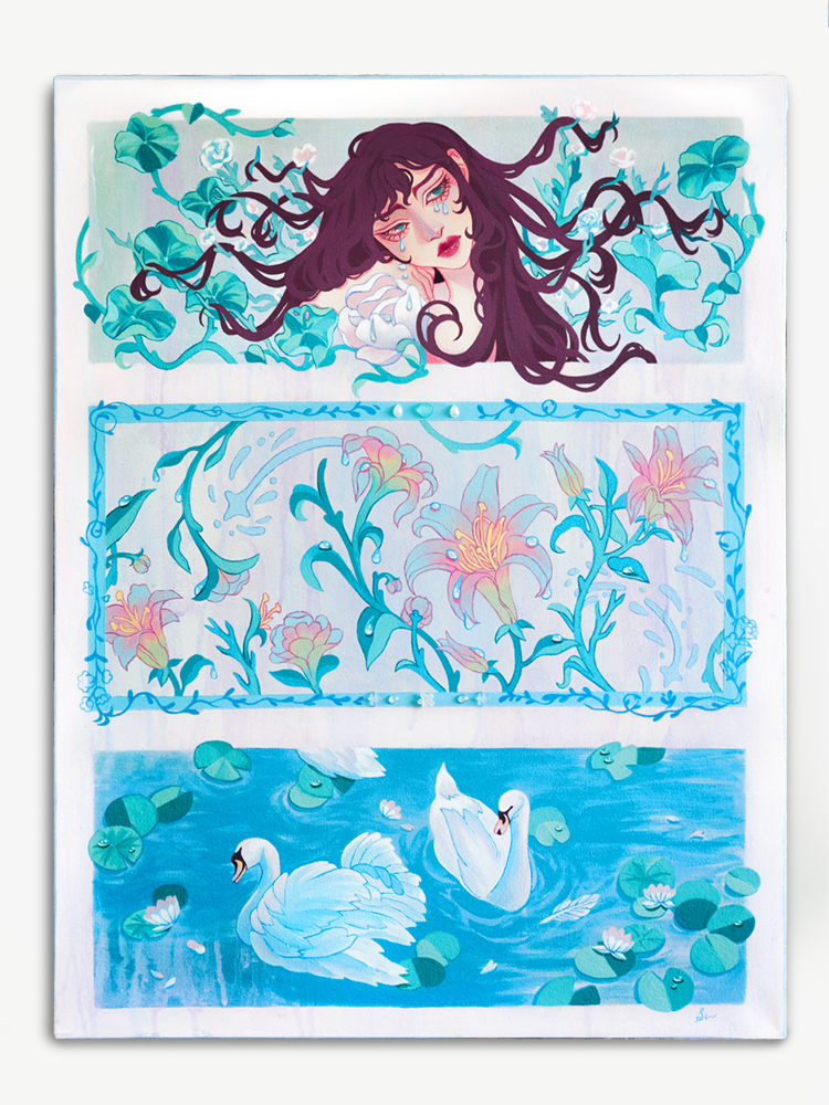 Swan Song - Acrylic on Canvas - 18x24" inch - 2025