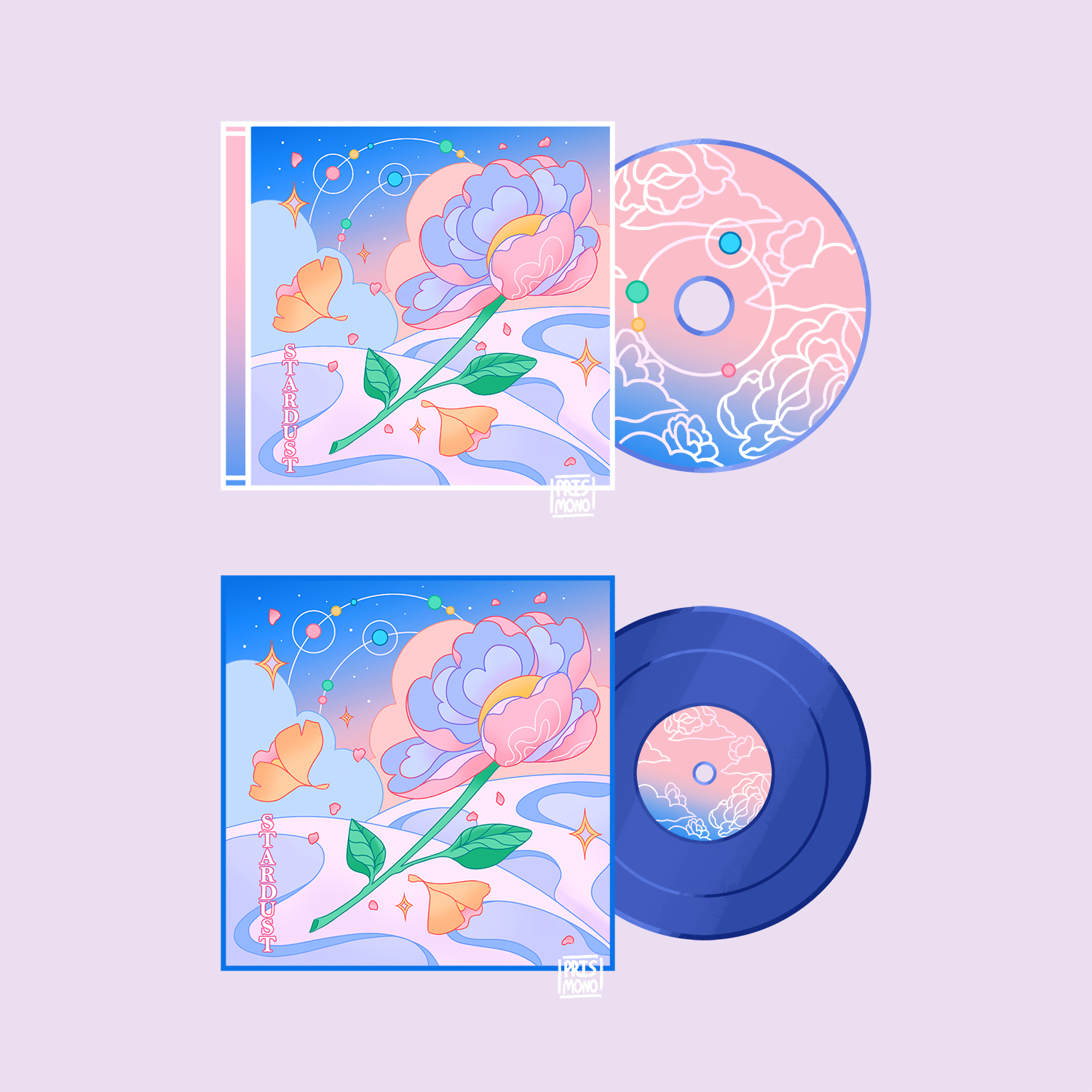 Stardust Album Cover & Vinyl/CD Design -  Adobe Photoshop