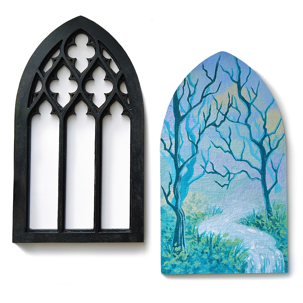 Sleepy Hollow - Gouache on Canvas - 3.75x6.5" inch - 2023