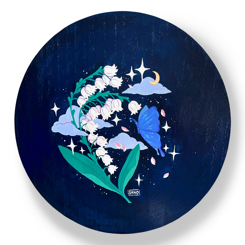 Blueming - Acrylic on Wood - 16x16" inch - 2022