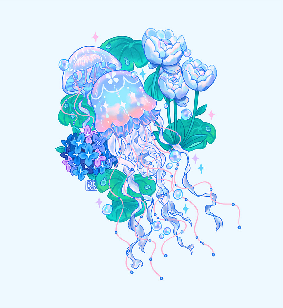 Jellyfish Garden - Adobe Photoshop CC - 2023