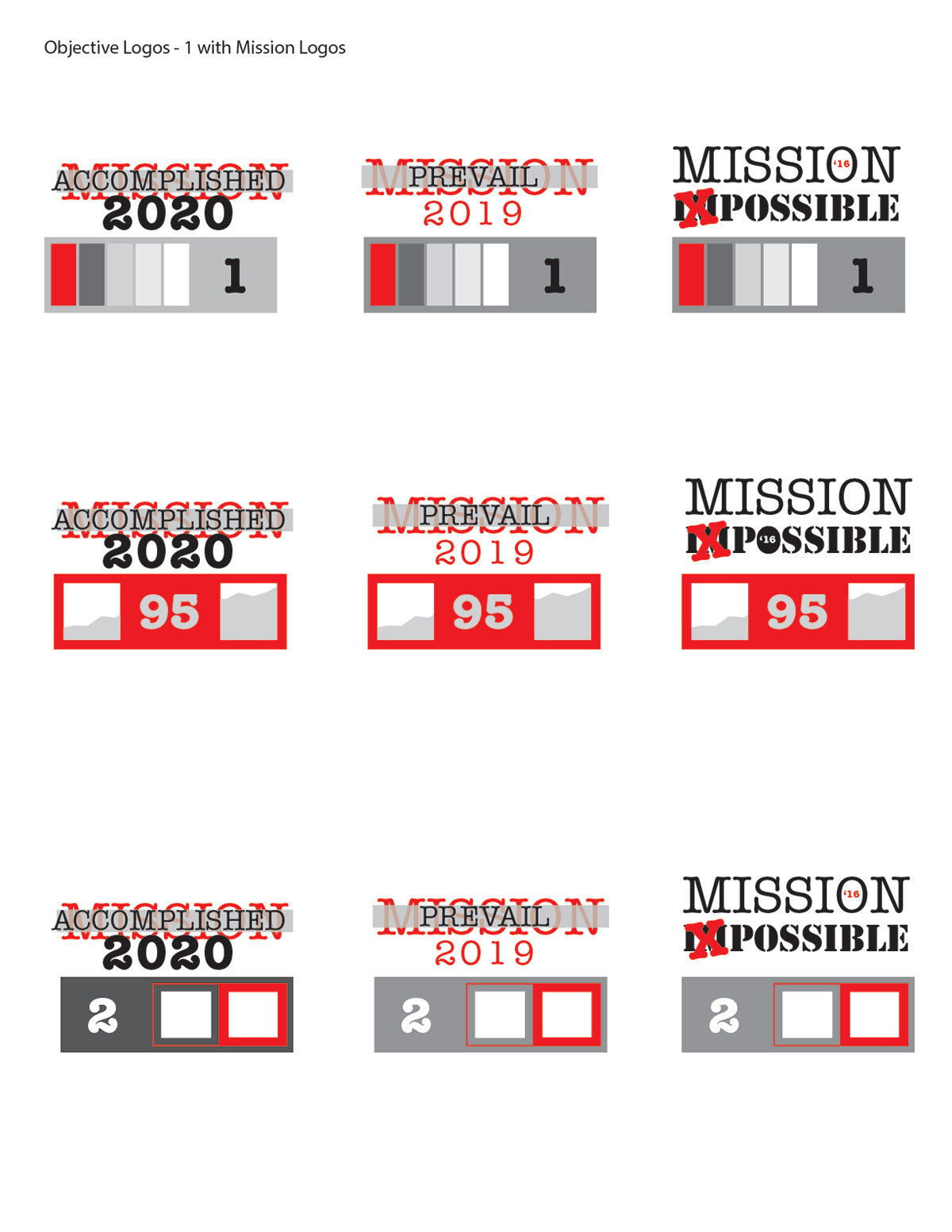 Individual Years' Objective Graphics