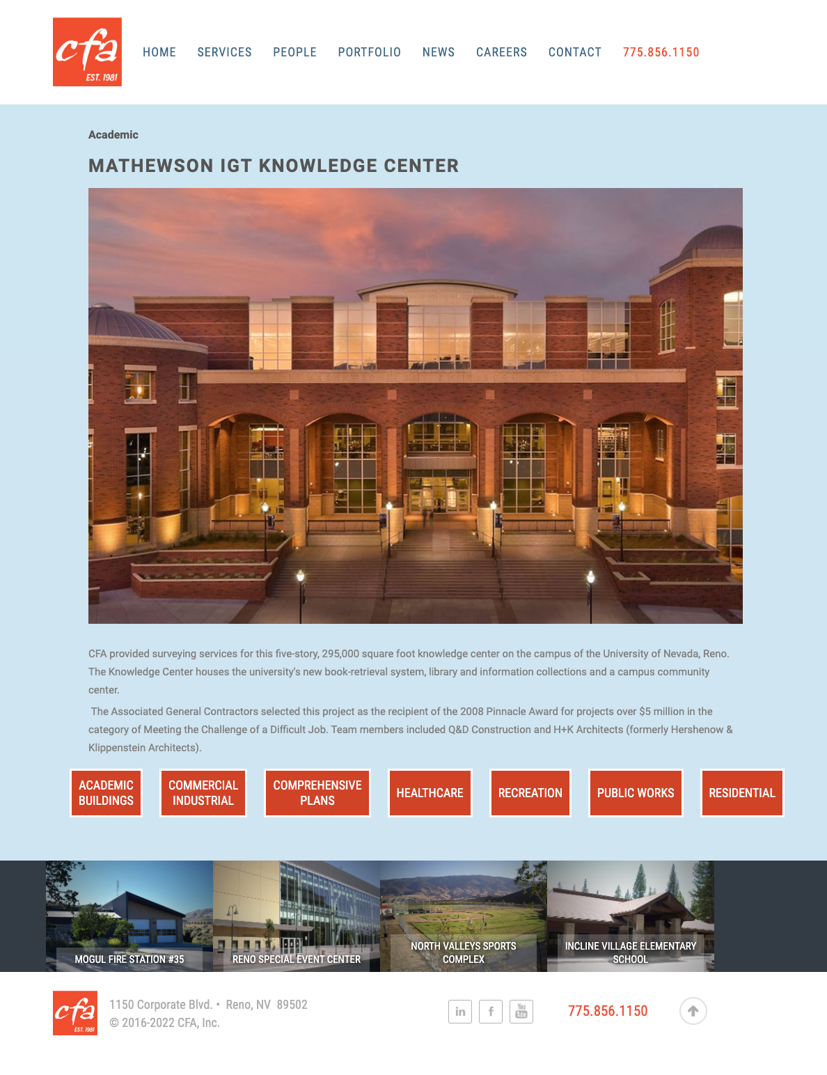 Individual portfolio project page