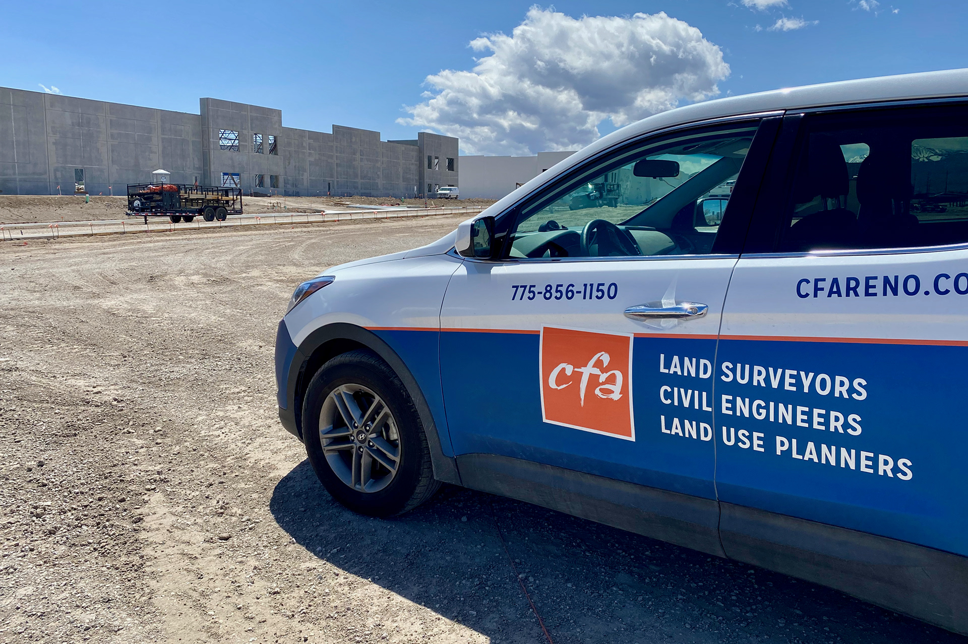 Company Car Wrap on Site