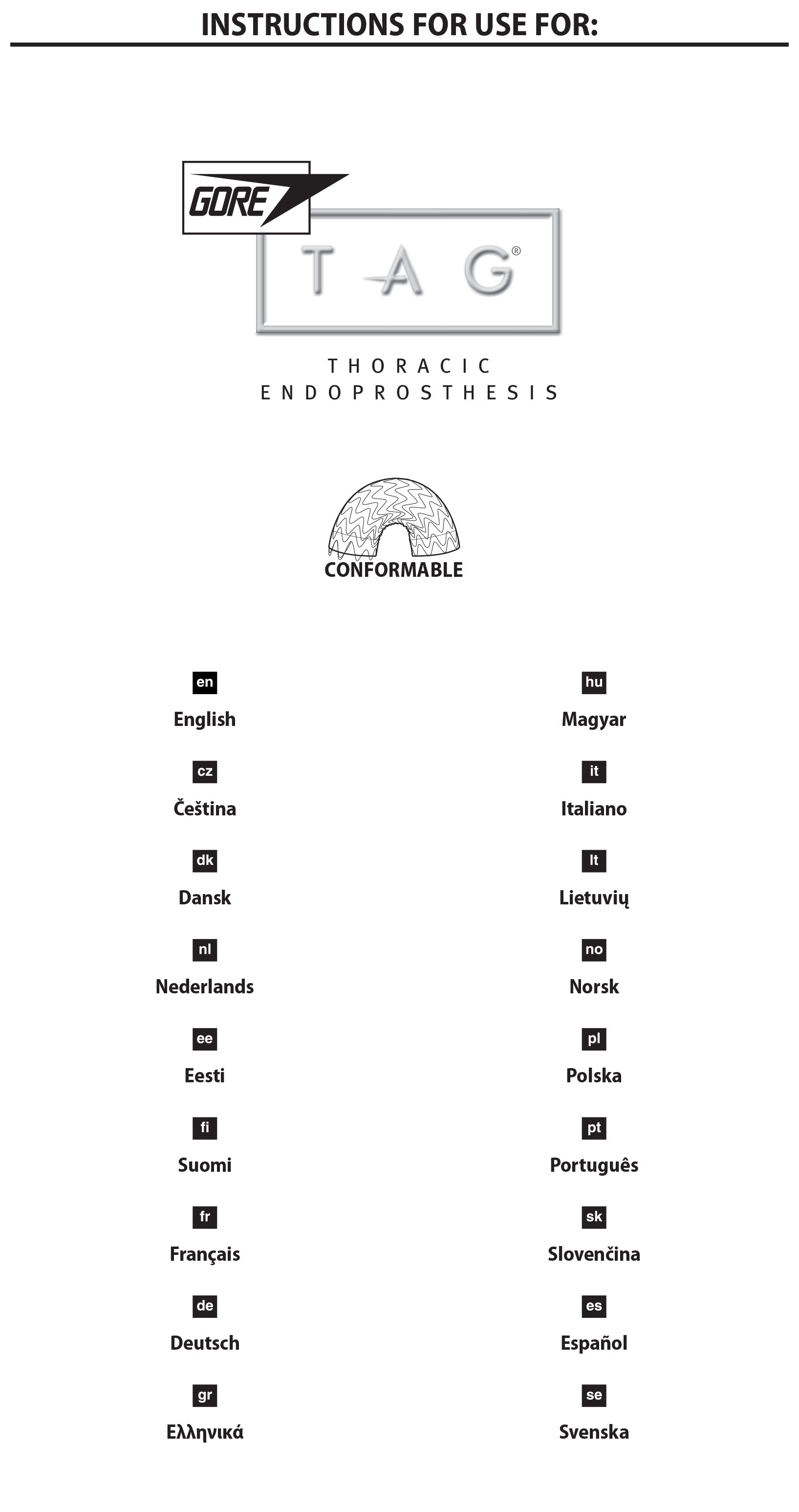 Instructions for Use Cover Page of 102 Page Document