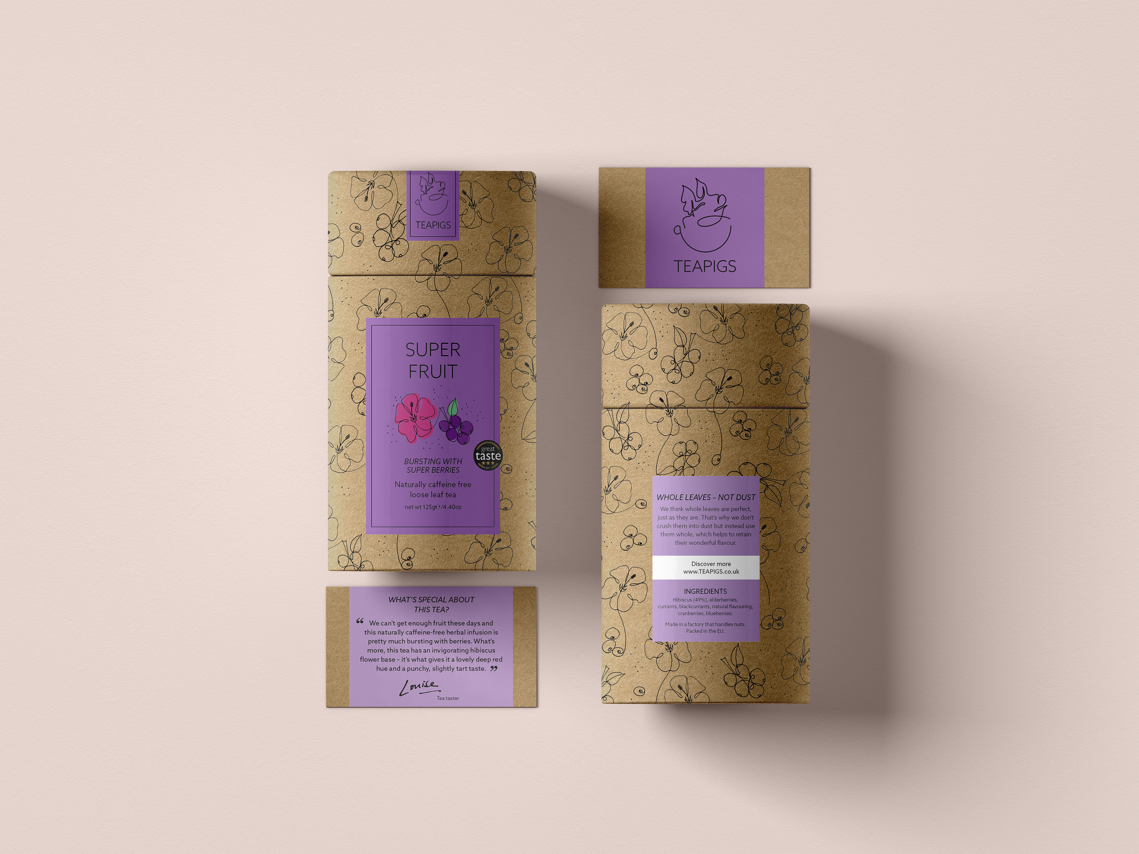 Super Fruit loose leaf tea packaging