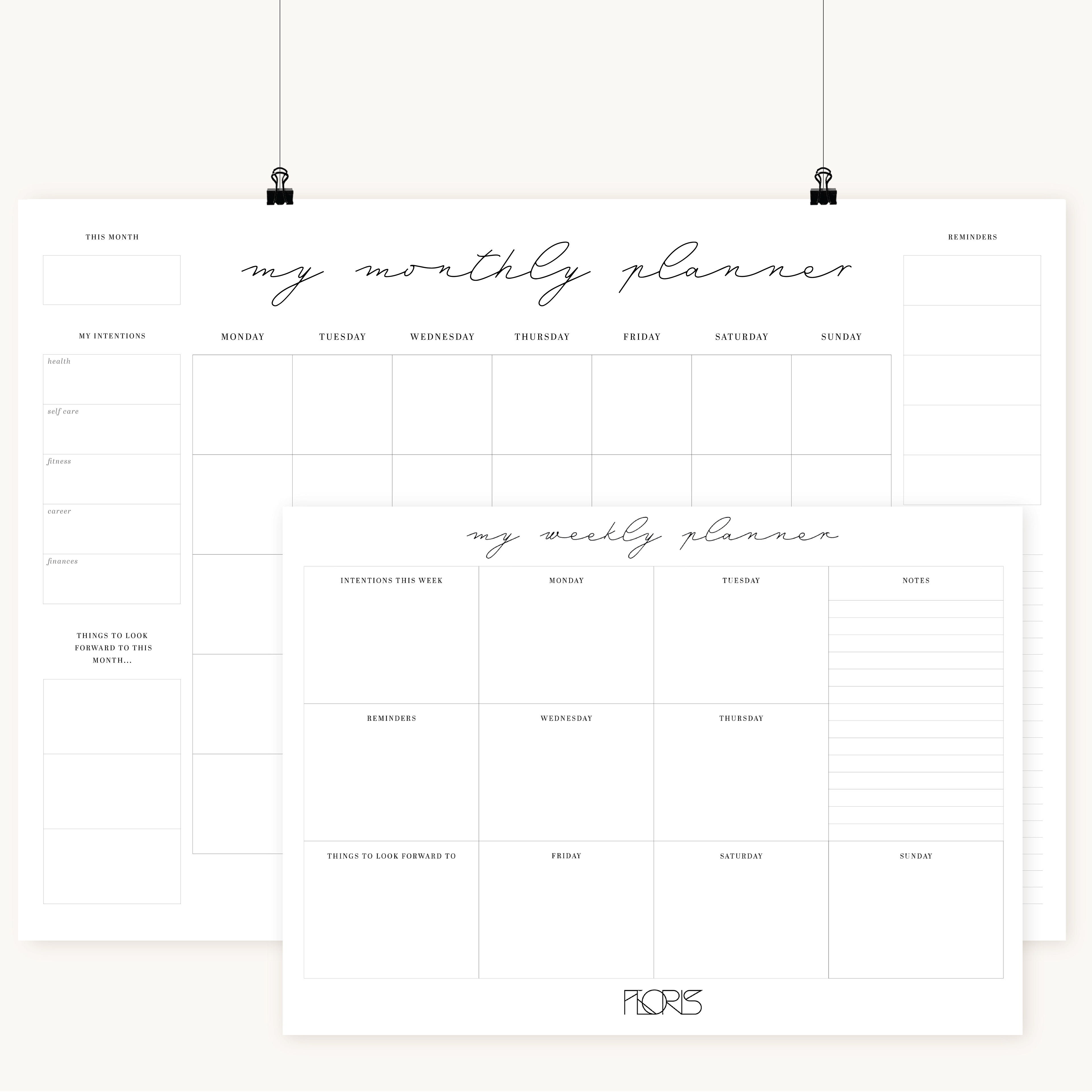 Monthly planner
