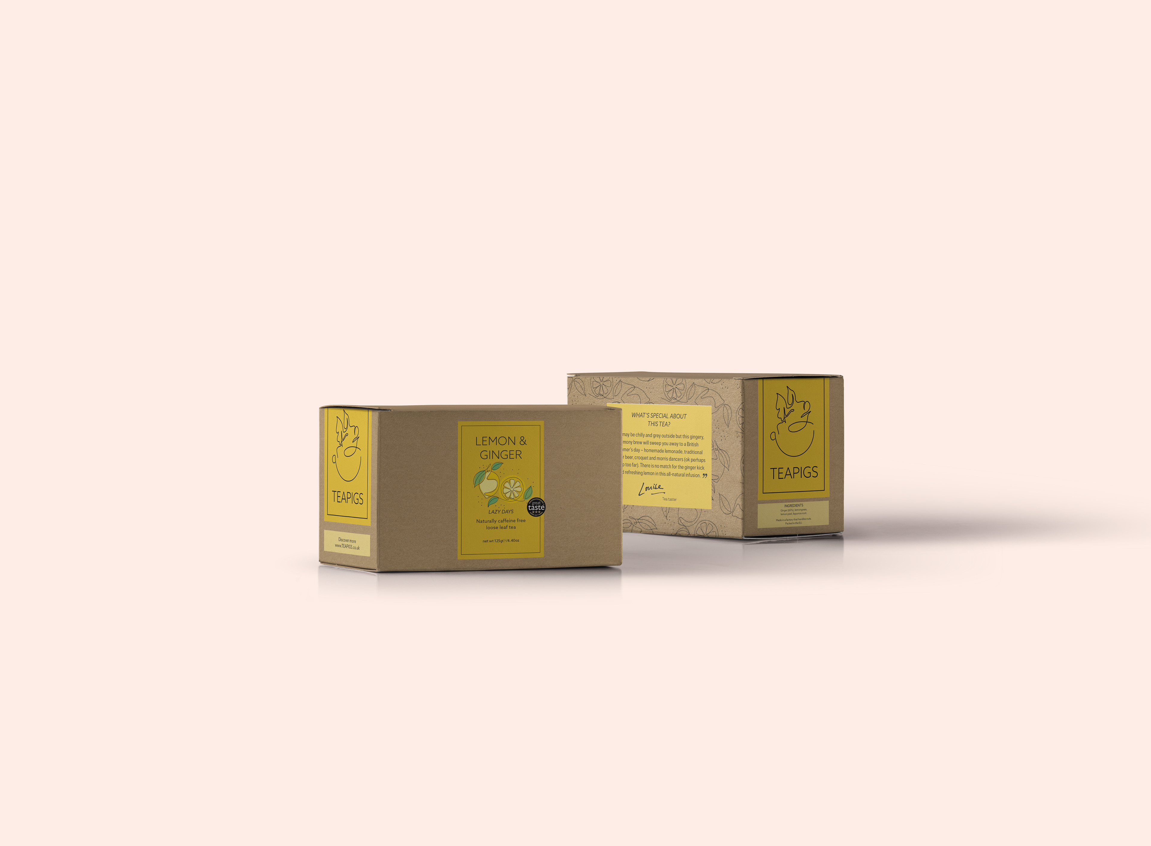 Lemon & Ginger tea bag box