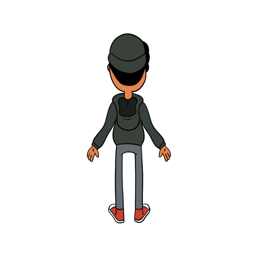 Cal-Arts style 8-point turn (Male)