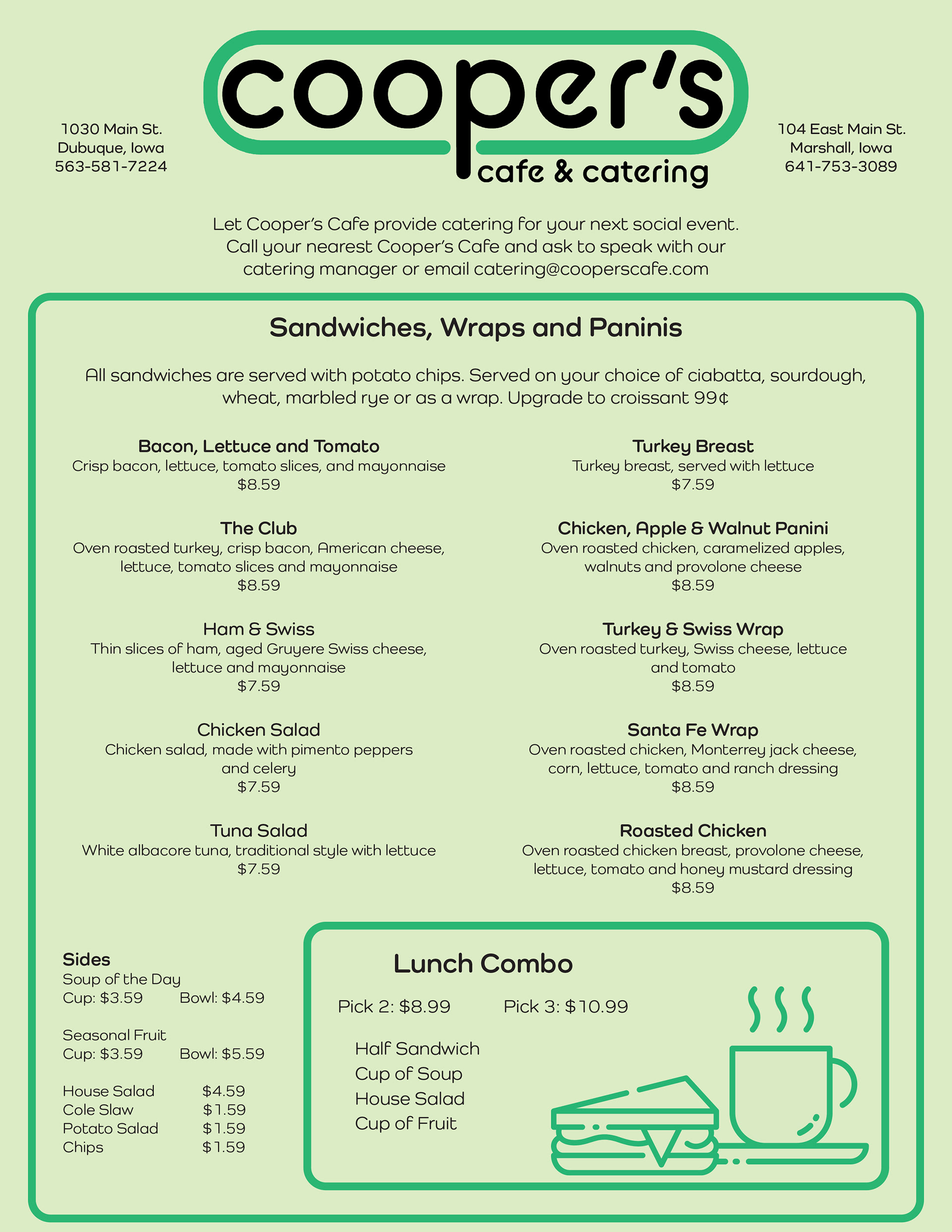 Menu Page 1