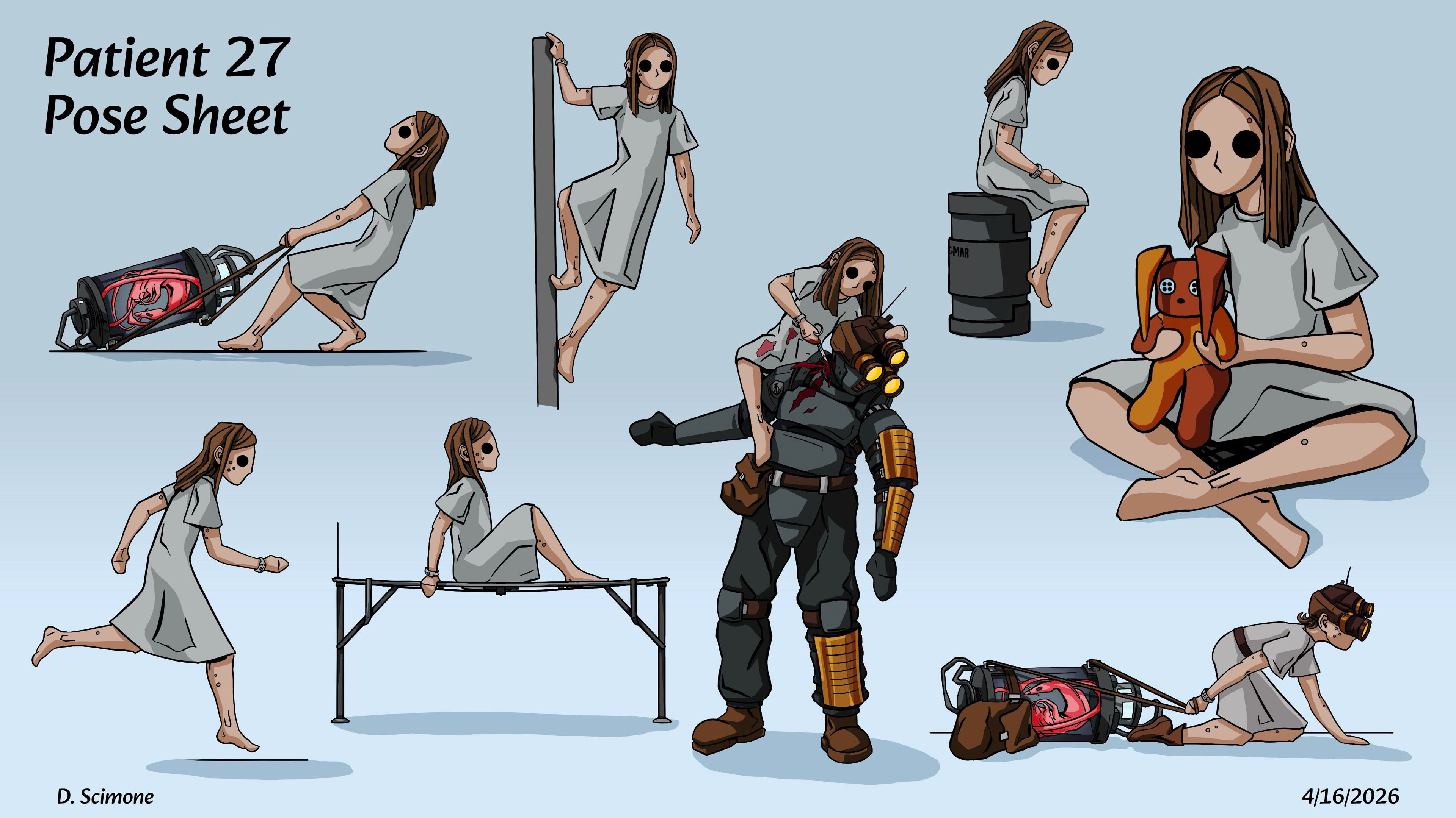 "Inhabited Patient 27 Pose Sheet" - Procreate