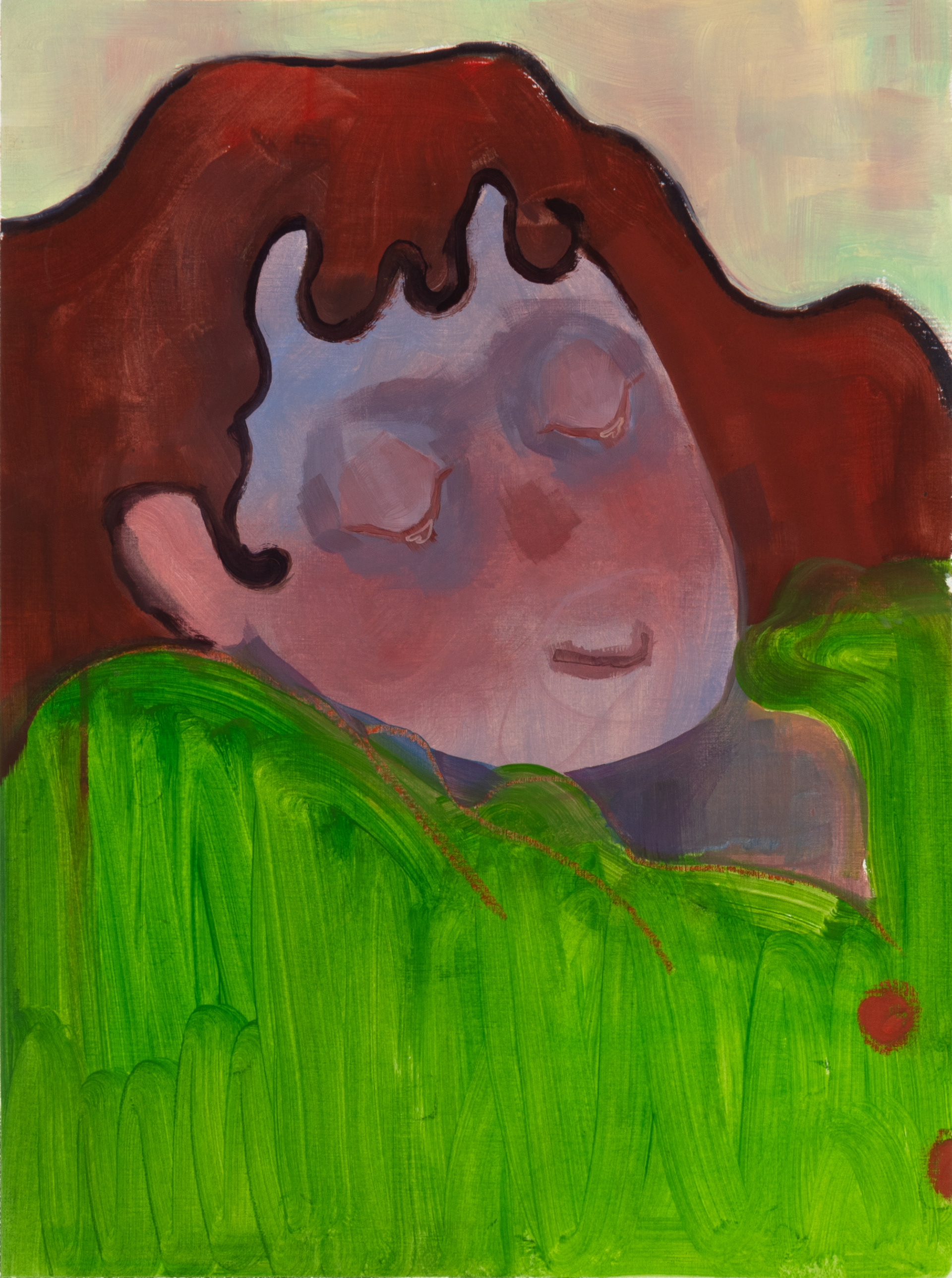 Her, 2020, Oil on paper, 48x36cm