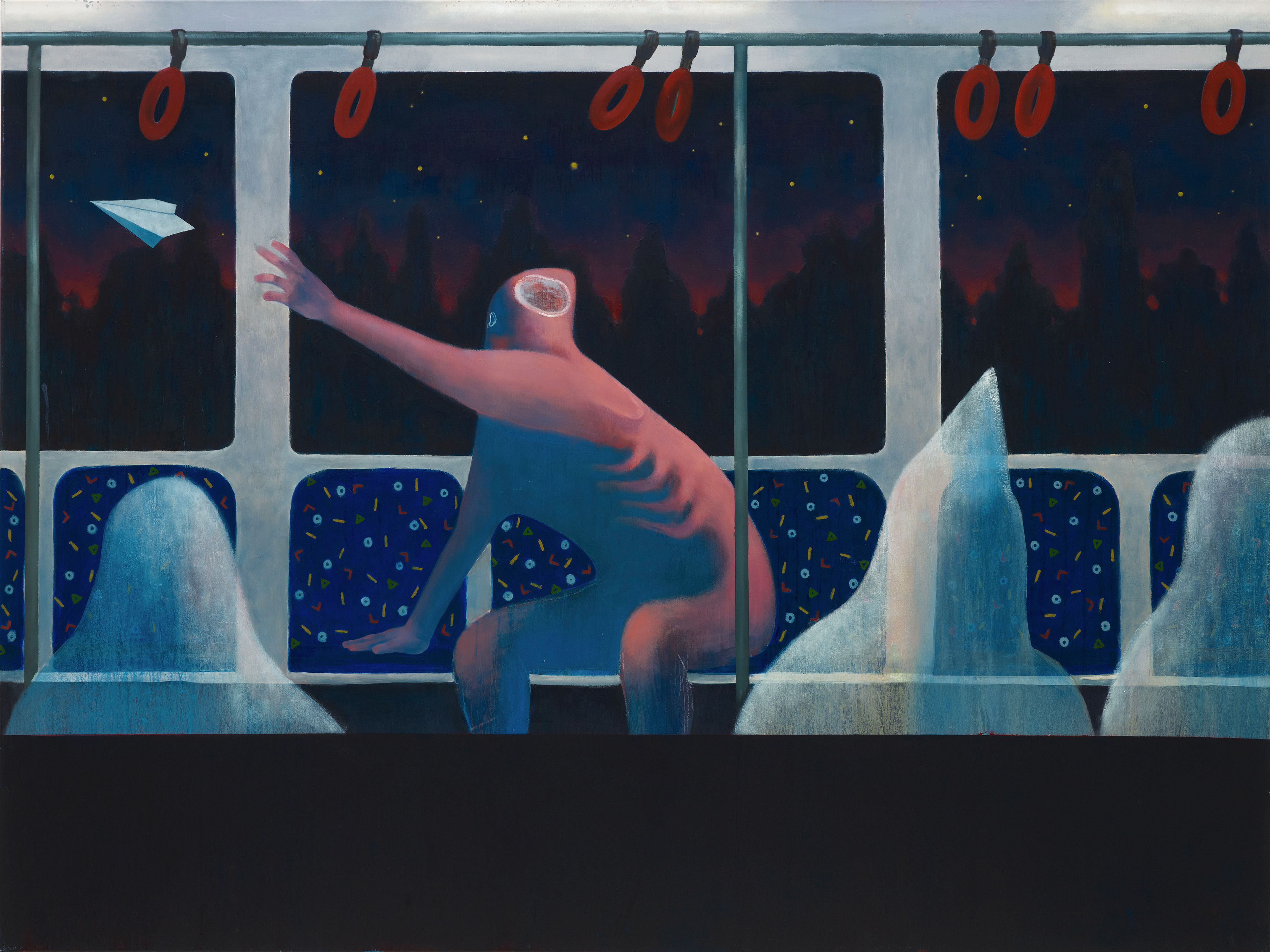 Ghost in the Night Train, 2022 Oil on canvas 150 x 200 cm