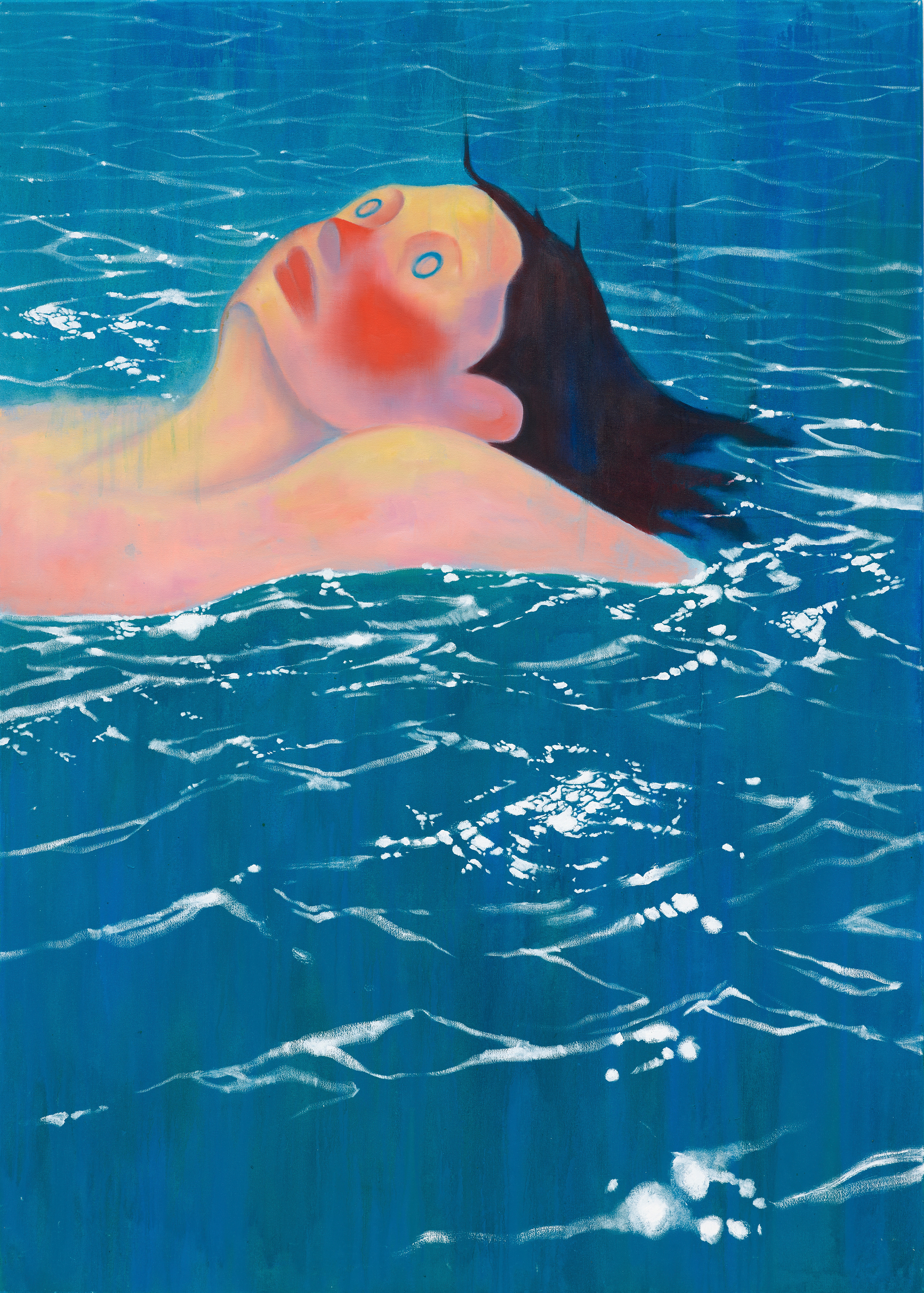 Floating, 2021, Oil on canvas, 140x100cm