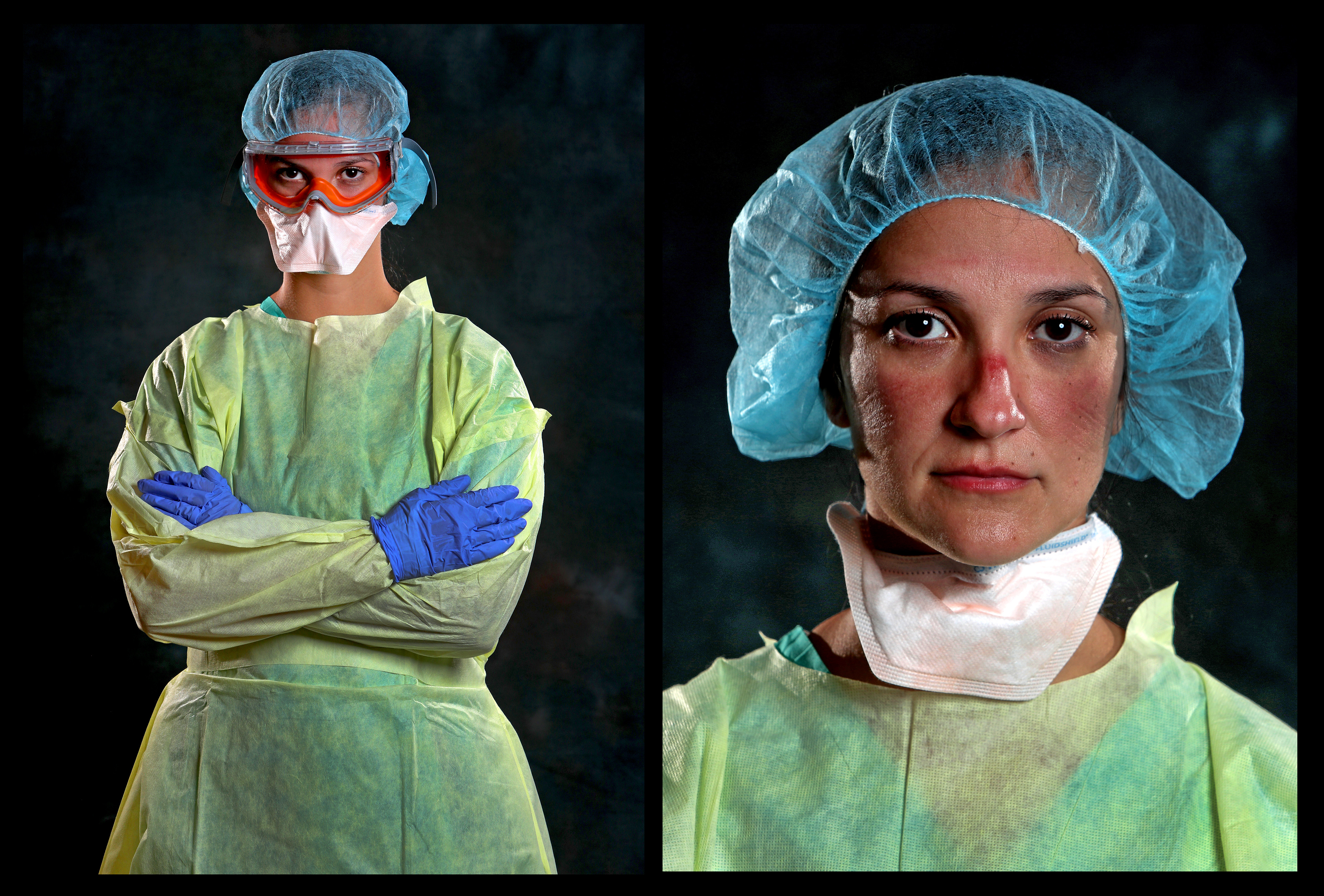 Behind the Mask Portrait Series of South Florida medical workers during the early days of the COVID-19 pandemic in 2020.