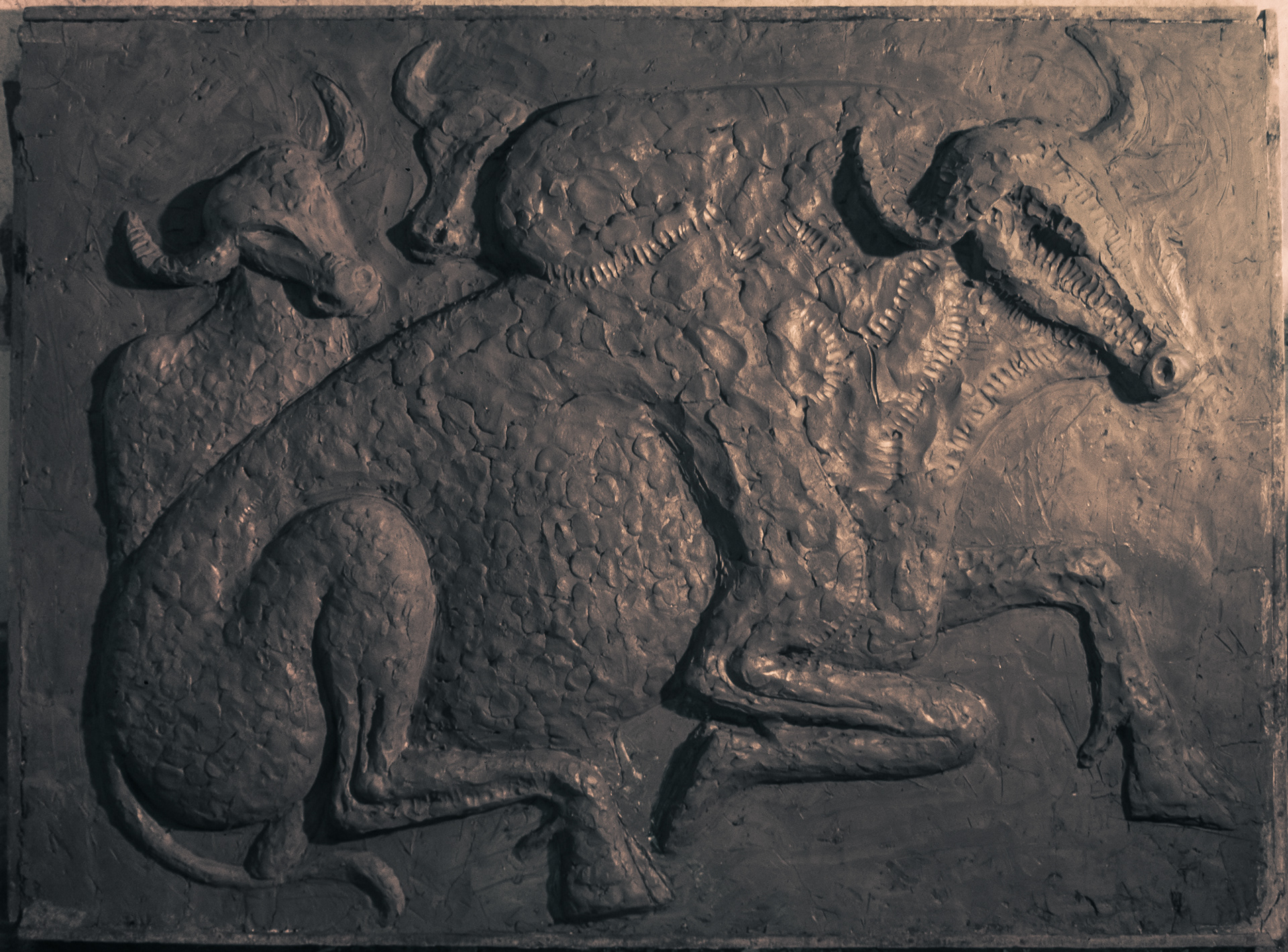 High relief made in fibreglass.