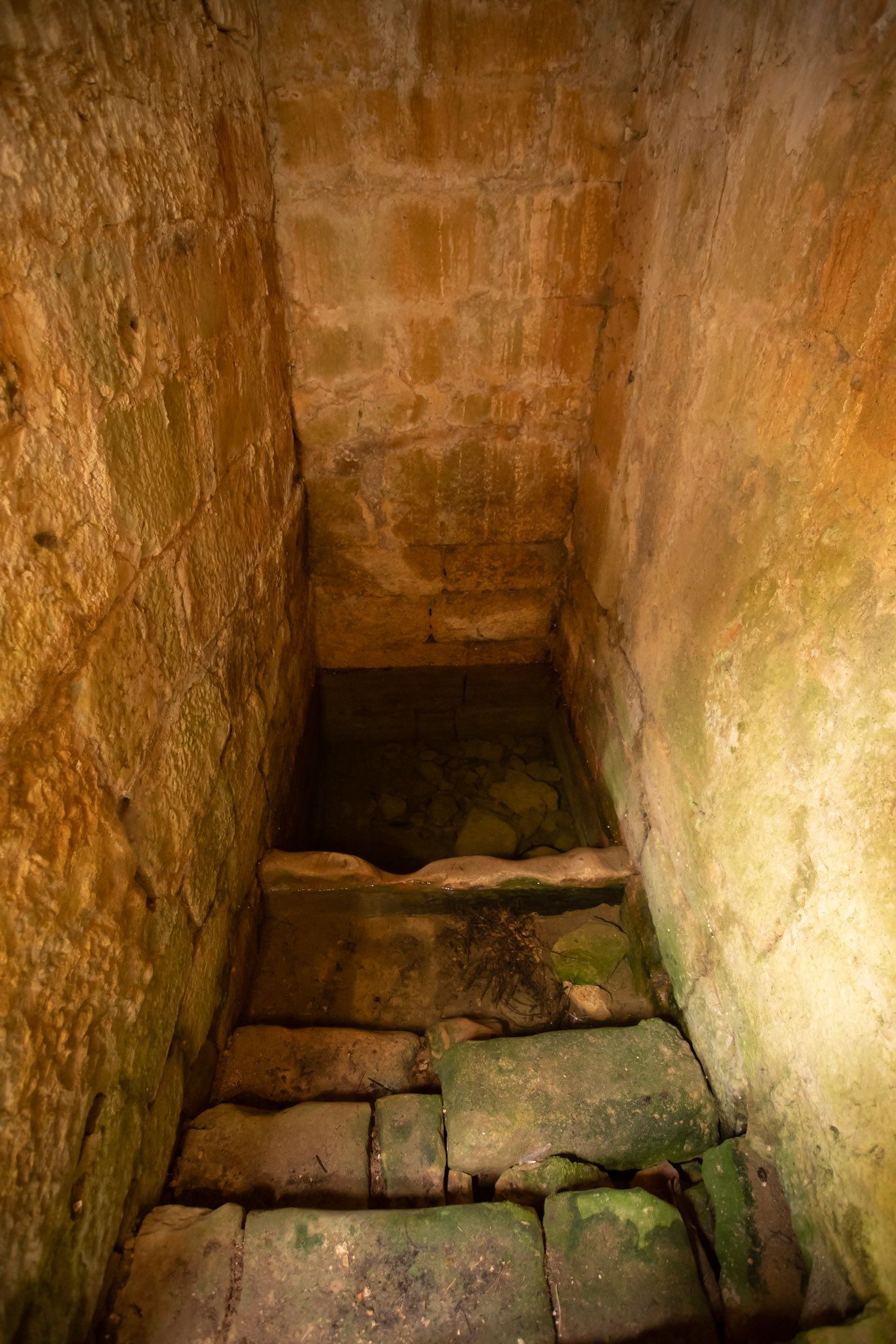 Fuente subterranea con agua.