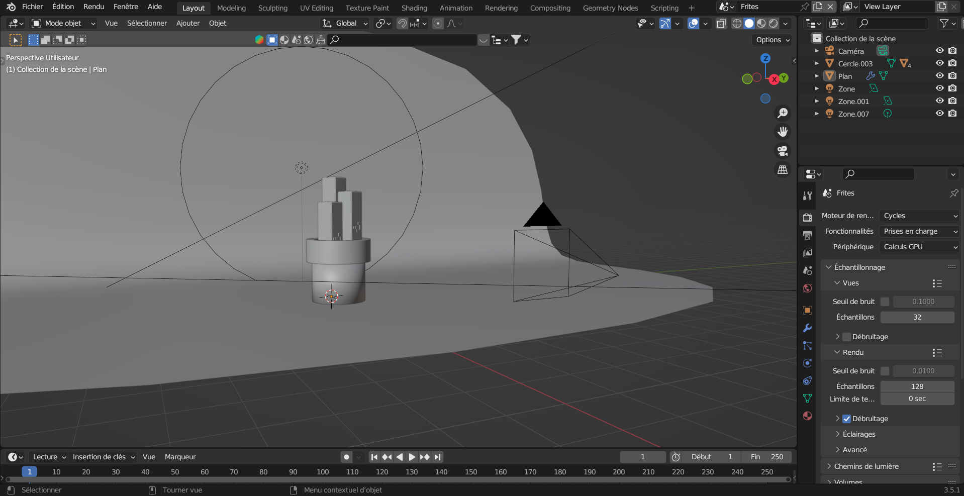 Utilisation du logiciel de 3D Blender