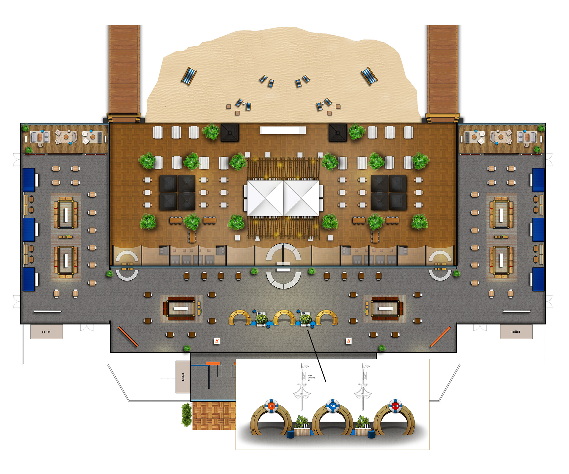 Map of part of festival layout