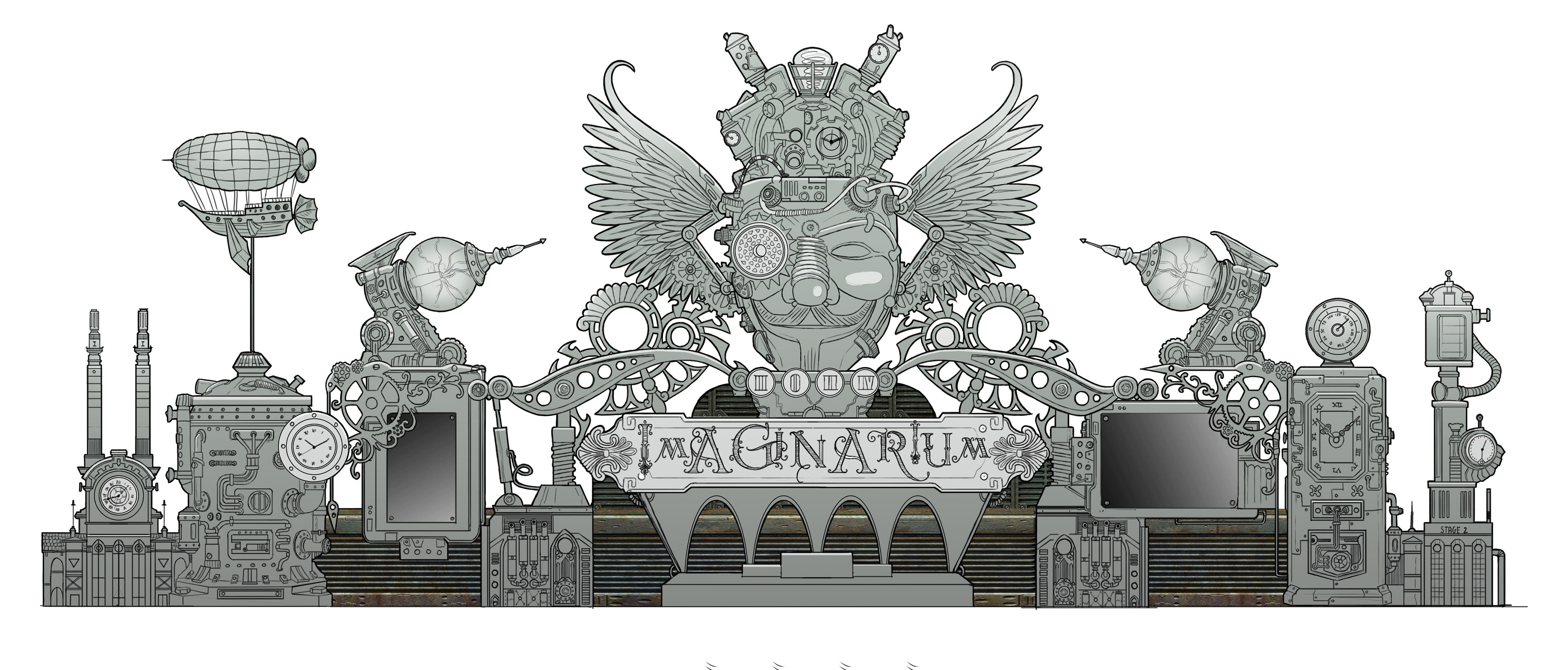 Stage decor design for festival